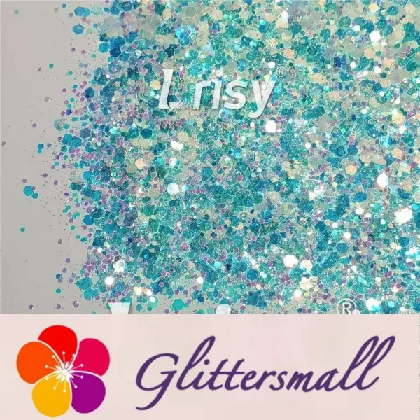 Mixed Glow In The Dark Iridescent Blue Noctilucent Glitter YG-F321R