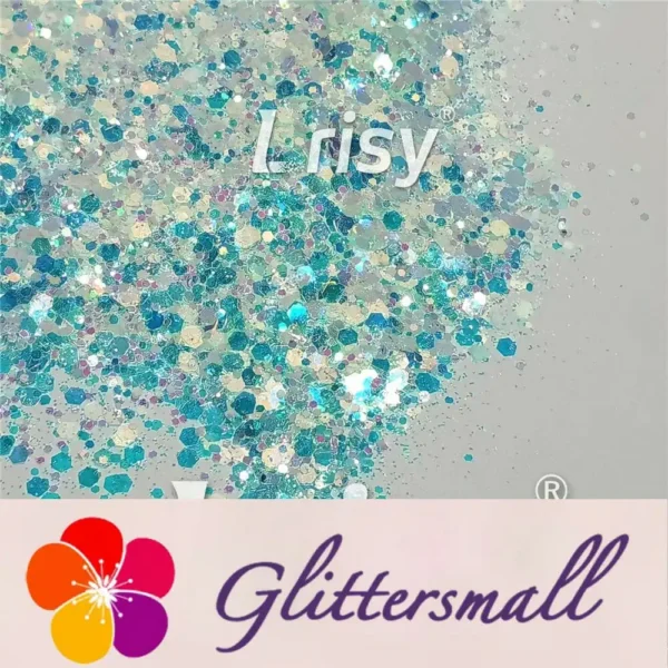 Mixed Glow In The Dark Iridescent Blue Noctilucent Glitter YG-F321R