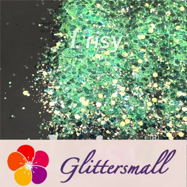 Mixed Glow In The Dark Iridescent Blue Noctilucent Glitter YG-F321R