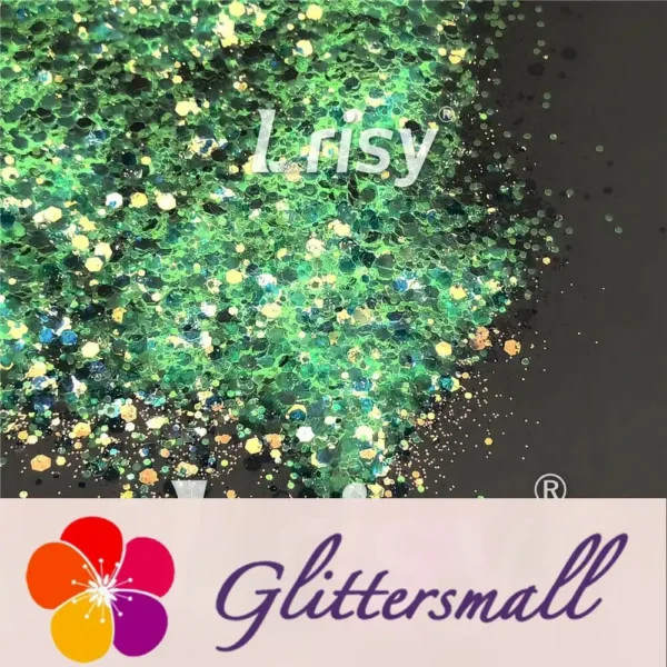 Mixed Glow In The Dark Iridescent Blue Noctilucent Glitter YG-F321R