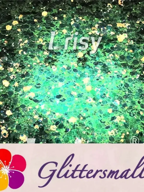 Mixed Glow In The Dark Iridescent Blue Noctilucent Glitter YG-F321R