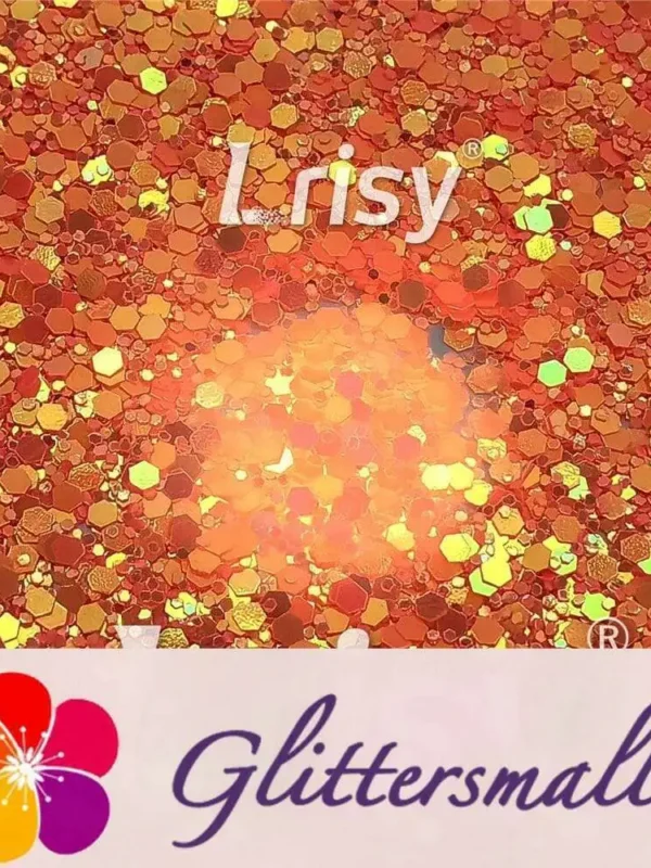 Fluorescent Red To Orange In The Dark Iridescent Red Noctilucent Glitter YG336