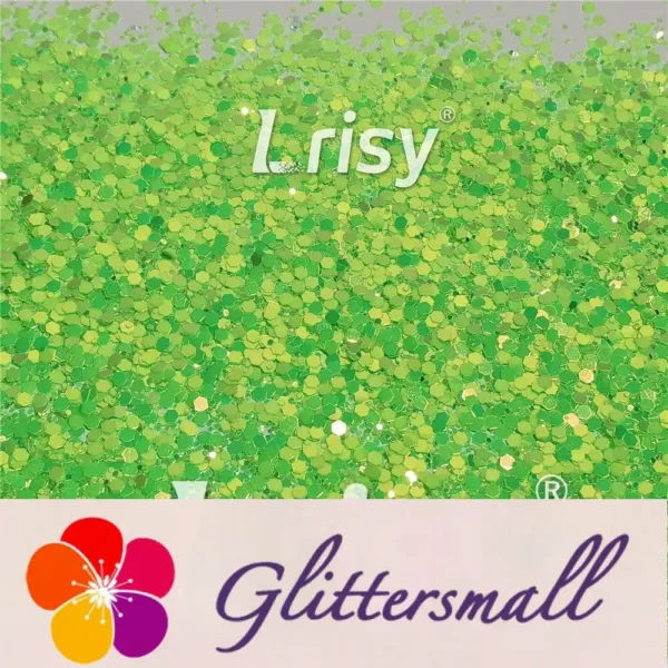 IMG_20210926_105552.webp Fluorescent Green To Green In The Dark Iridescent Green Noctilucent Glitter YG320