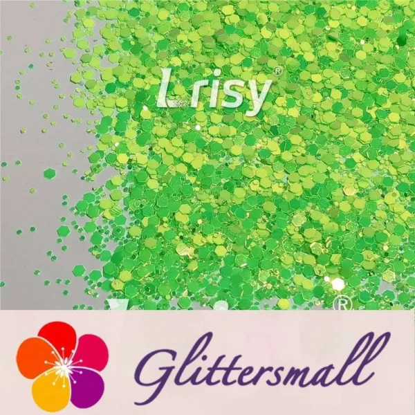 IMG_20210926_105558.webp Fluorescent Green To Green In The Dark Iridescent Green Noctilucent Glitter YG320