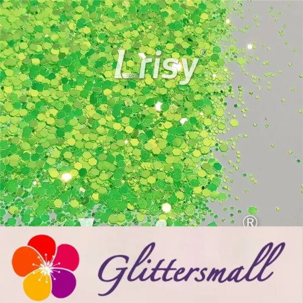 IMG_20210926_105607.webp Fluorescent Green To Green In The Dark Iridescent Green Noctilucent Glitter YG320