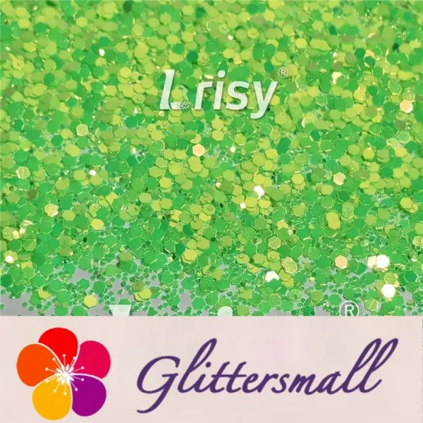IMG_20210926_105614.webp Fluorescent Green To Green In The Dark Iridescent Green Noctilucent Glitter YG320