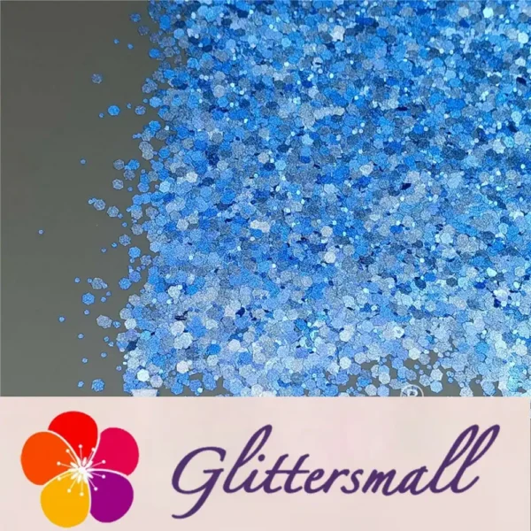 Mixed Glow In The Dark (Reflect Light At Night) Sea Blue To Sky Blue Glitter FC-FG715