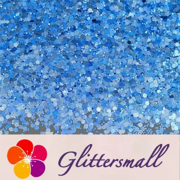 Mixed Glow In The Dark (Reflect Light At Night) Sea Blue To Sky Blue Glitter FC-FG715