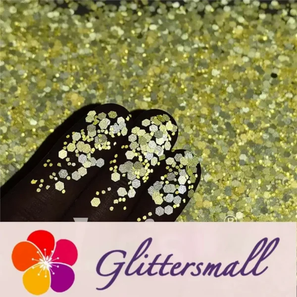 IMG_20210930_190148.webp Mixed Glow In The Dark (Reflect Light At Night) Yellow To Gold Glitter FC-FG200