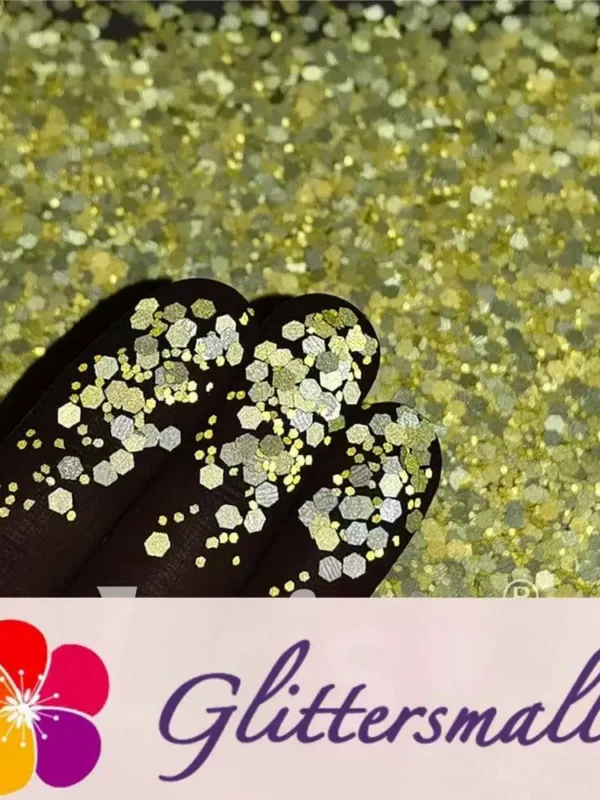 Mixed Glow In The Dark (Reflect Light At Night) Yellow To Gold Glitter FC-FG200