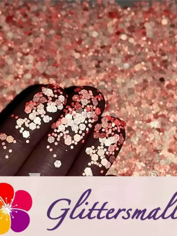 Mixed Glow In The Dark (Reflect Light At Night) Red Glitter FC-FG300