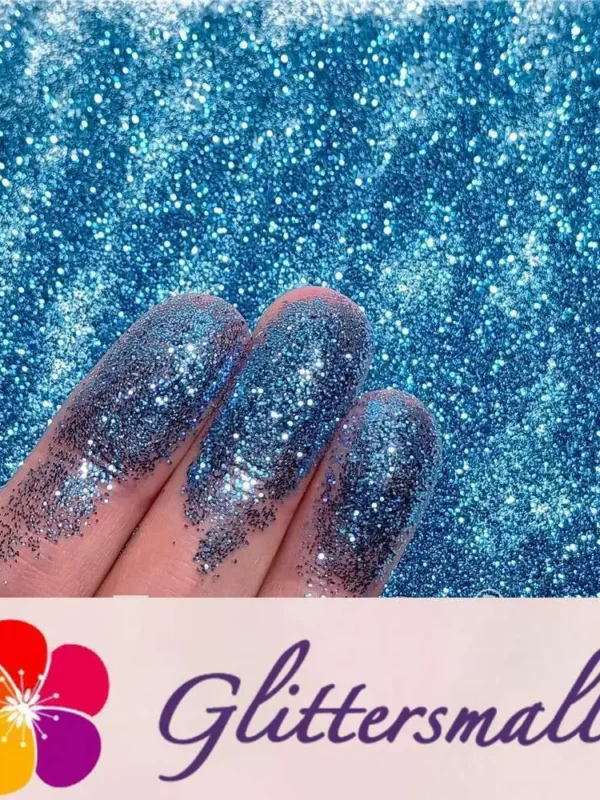 0.3mm Water Blue Glitter Pure Color B0706