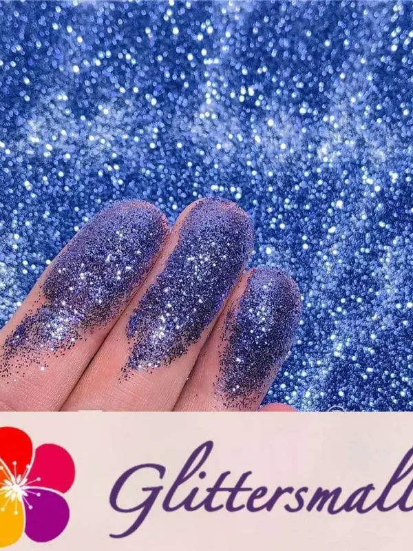 0.3mm Crystal Blue Glitter Pure Color B0704