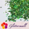 6mm Holographic Green Hollow Out Star Shaped Glitter LB0600