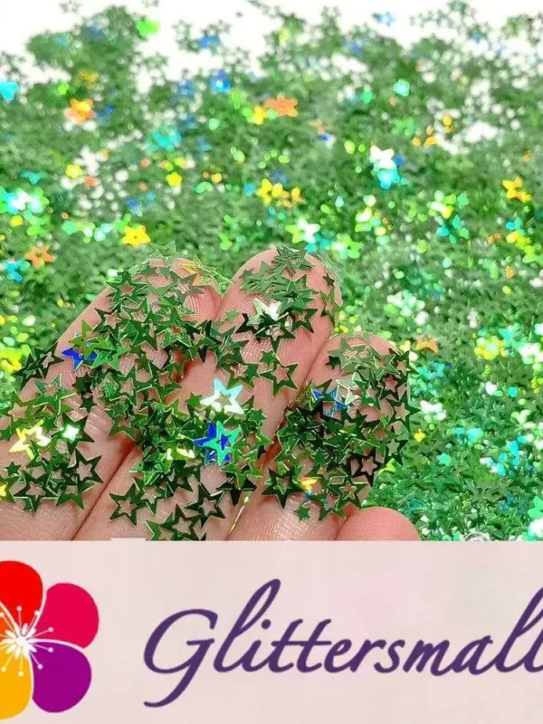 IMG_20211104_115943.webp 6mm Holographic Green Hollow Out Star Shaped Glitter LB0600