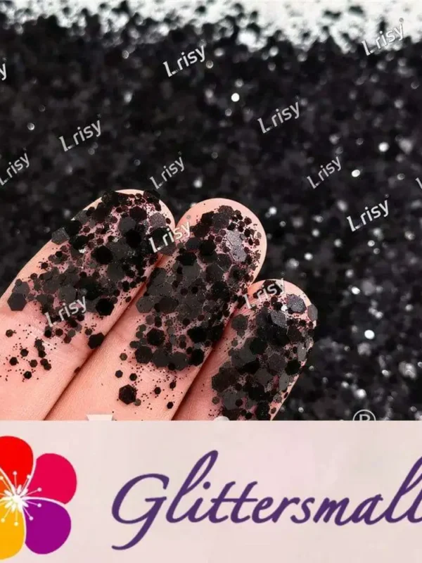 General Mixed Black Pearl Glitter Pure Color B01000A