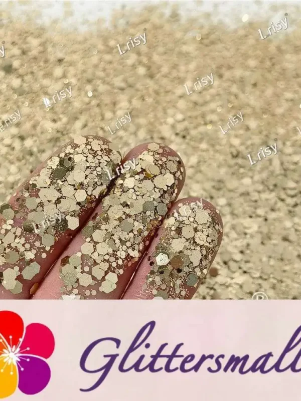 General Mixed Champagne Gold Glitter Pure Color B0212