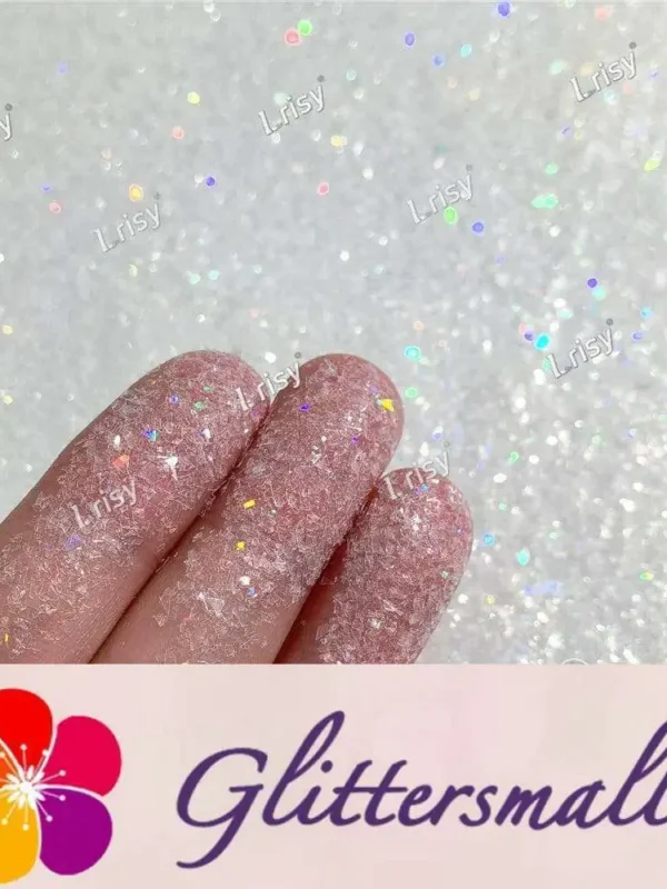 Translucent Holographic White Confetti Glitter Flakes Shards LB01100 2x2