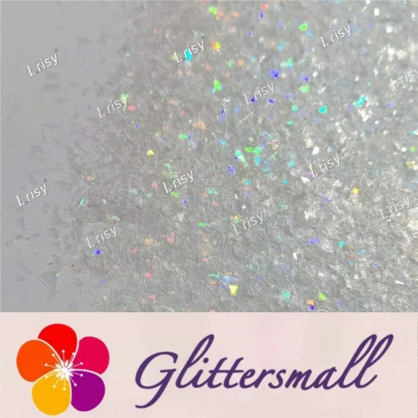 IMG_20211212_151807.webp Translucent Holographic White Confetti Glitter Flakes Shards LB01100 4x4
