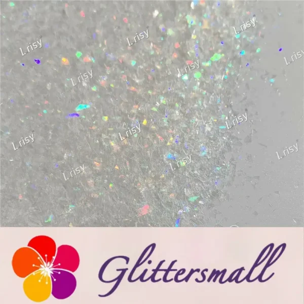 IMG_20211212_151815.webp Translucent Holographic White Confetti Glitter Flakes Shards LB01100 4x4