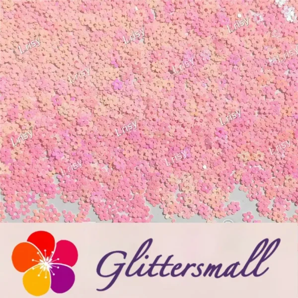 IMG_20211212_153024.webp 4mm Hollow Out Plum Flower Shaped Iridescent Rose Pink Glitter C018R