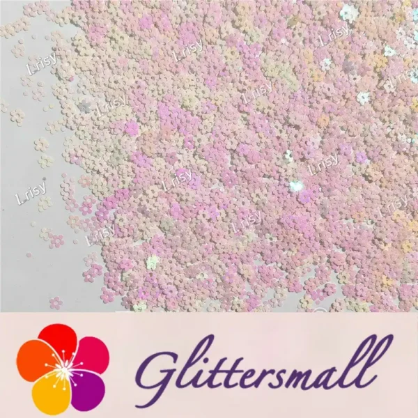 IMG_20211212_153511.webp 4mm Hollow Out Plum Flower Shaped Iridescent Violet Glitter C003R