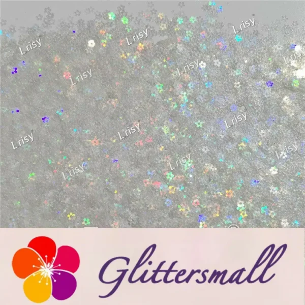 IMG_20211212_153917.webp 4mm Hollow Out Plum Flower Shaped Translucent Holographic Rainbow Glitter LB01100