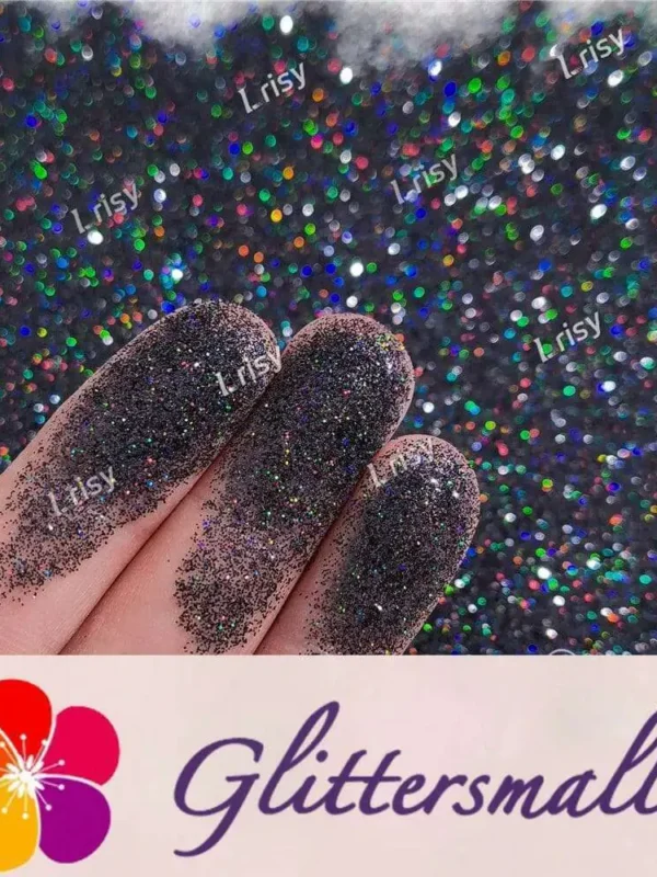 0.2mm Holographic Black Extra Fine Glitter (Ultra-thin) LB01000