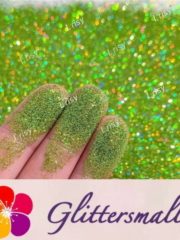 0.2mm Holographic Green Extra Fine Glitter (Ultra-thin) LB0601