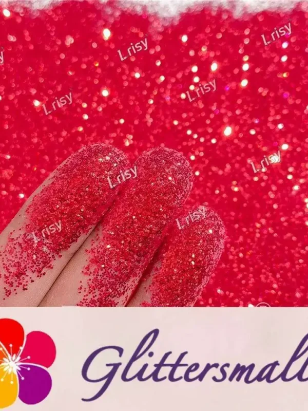0.4mm Peony Red Brightness Iridescent Glitter F338R