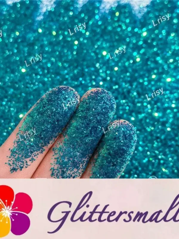 0.4mm Lake Blue Brightness Iridescent Glitter F336R