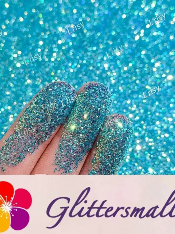 0.4mm Turquoise Green Brightness Iridescent Glitter F336AR