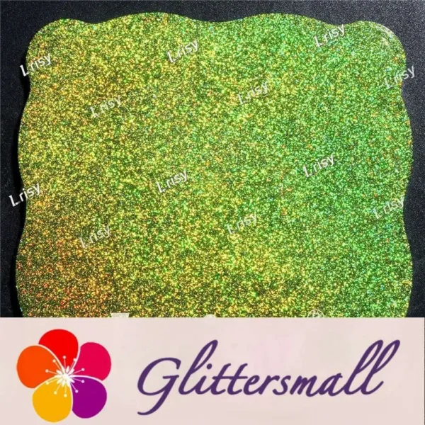 LB0601_fce5edfb-6438-4b73-8eb0-666ab2a146bc.webp 0.2mm Holographic Green Extra Fine Glitter (Ultra-thin) LB0601