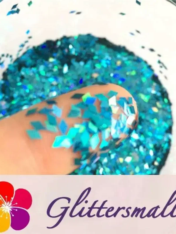 Holographic Sky Blue 2mm Rhombic Shaped Translucent Glitter LB0700