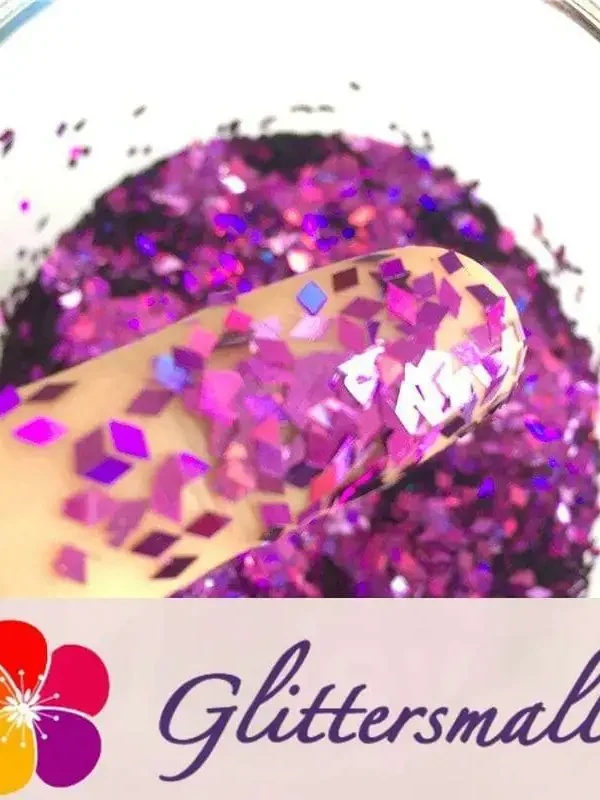 Holographic Purple 2mm Rhombic Shaped Translucent Glitter LB0800