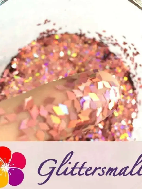 Holographic Hazy Pink 2mm Rhombic Shaped Translucent Glitter LB0911