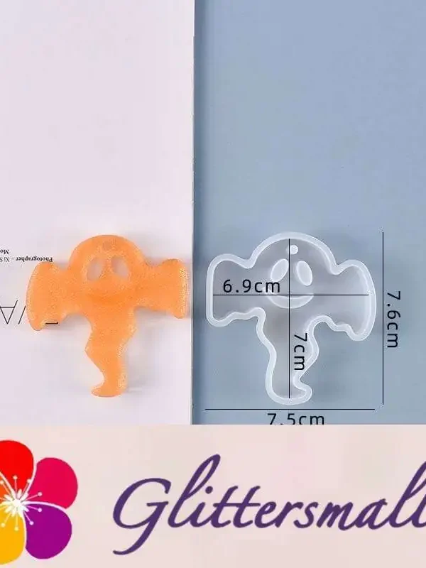 Halloween Smiling Ghost Silicone Resin Mold M-YMR-NG006