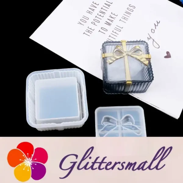 O1CN01DLM1P51ciQ05PBlbS___2212298503634-0-cib.webp Bow Knot Pack of 4 Jewelry Storage Box Silicone Resin Mold M-FX-HDJ001