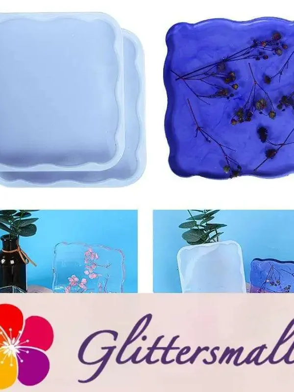Irregular Square Tray Coaster Silicone Resin Mold M-DYY-ZFL001