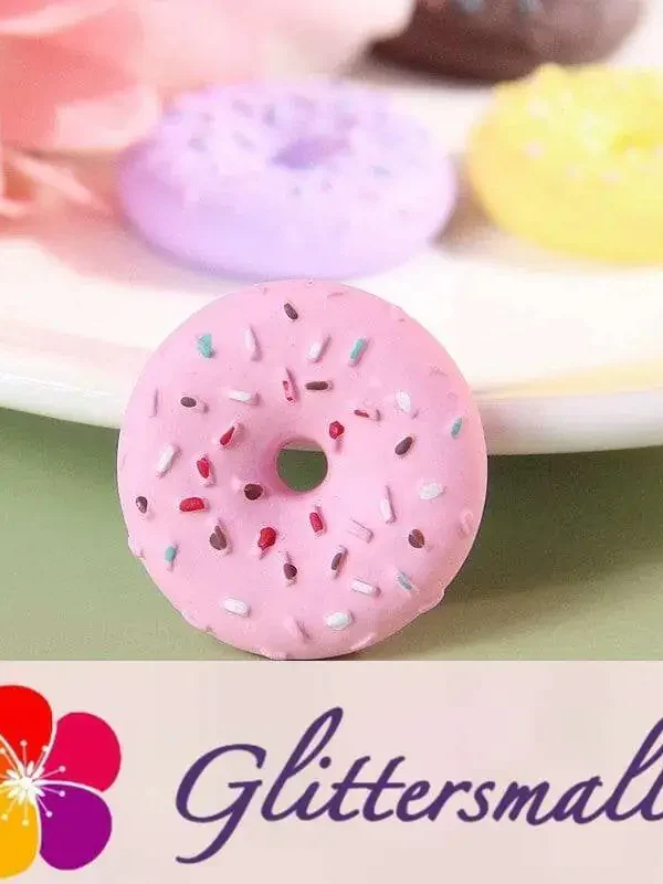 Donut Playfood Resin Slime Charms Cabochons Ornament DIY Crafts 02