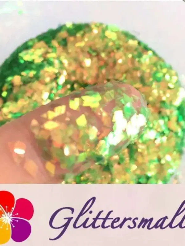 2mm Rhombic shaped translucent iridescent glitter C033