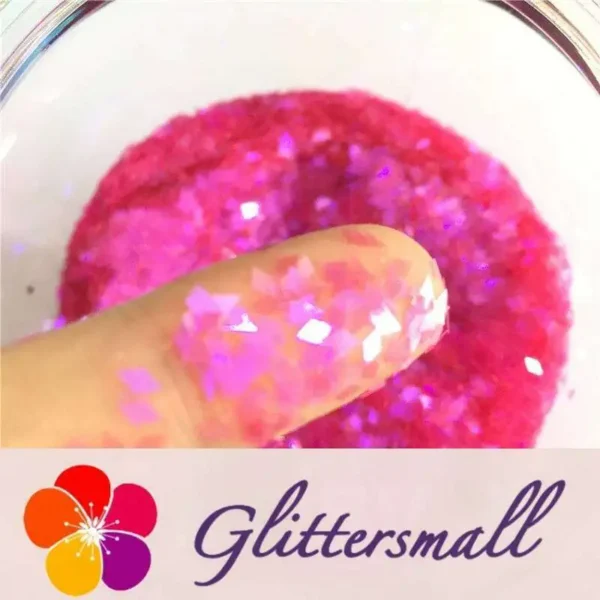 c49.webp 2mm Rhombic shaped translucent iridescent glitter C049