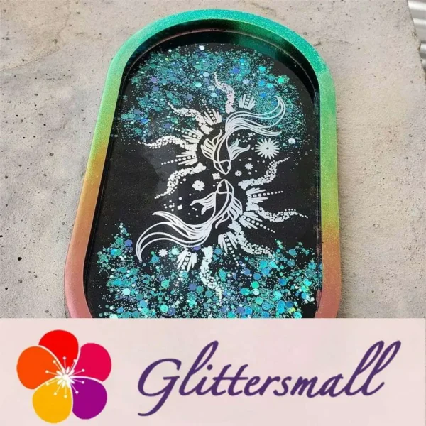 General Mixed Holographic Teal Green Glitter Hexagon Shaped LB0702