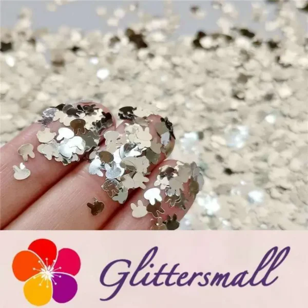 05_8e4aeb09-d1b6-4c3f-97c7-3eef79b4e7b9.webp 4mm Rabbit Bunny Shapes Silver Glitter B0100