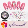 Nail Art Charms Crystal Glass Diamond Fairy Beads Metal Jewels Special Mix MK-008
