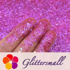 1_bde5d8f2-5af0-4463-b32e-7fe96961f81c.webp High Brightness Deep Mauve Iridescent Cellophane Glitter Shards (Flakes) FC348 2x2