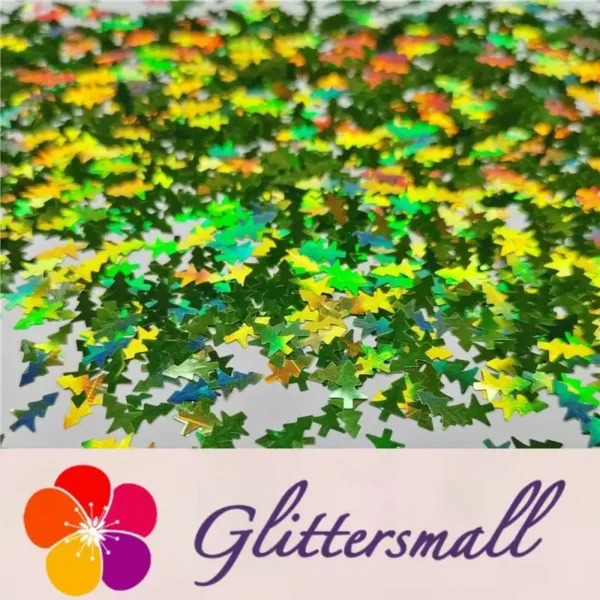 20191127145303_58681471-5940-4b86-82e7-e039c0884064.webp Christmas Tree Shaped Holographic Green Glitter LB601
