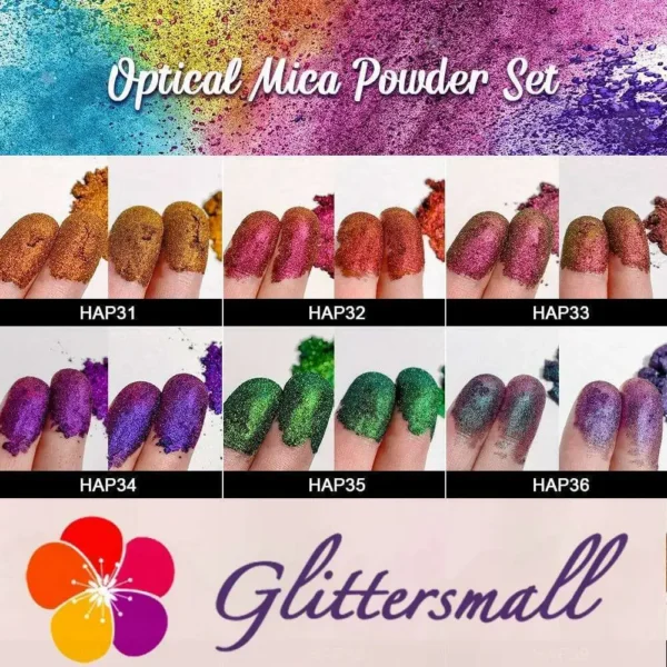 20210921114534.webp GlittersMall Optical Chameleon Powder Color Shift Mica Pigment Glitter Set/Kits 9 Colors