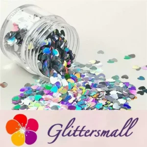 IMG_20190409_213212_b35e339d-4ce2-44b3-9851-9a4d2ebbdae7.webp 4mm Heart Shapes Laser Silver Glitter LB0100