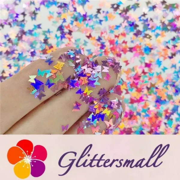 IMG_20191015_194149.webp 3mm Butterfly Shapes Laser Pink Glitter LB0901